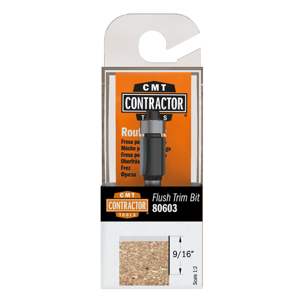 Contractor Flush Trim Router Bit | 3/8" Diameter