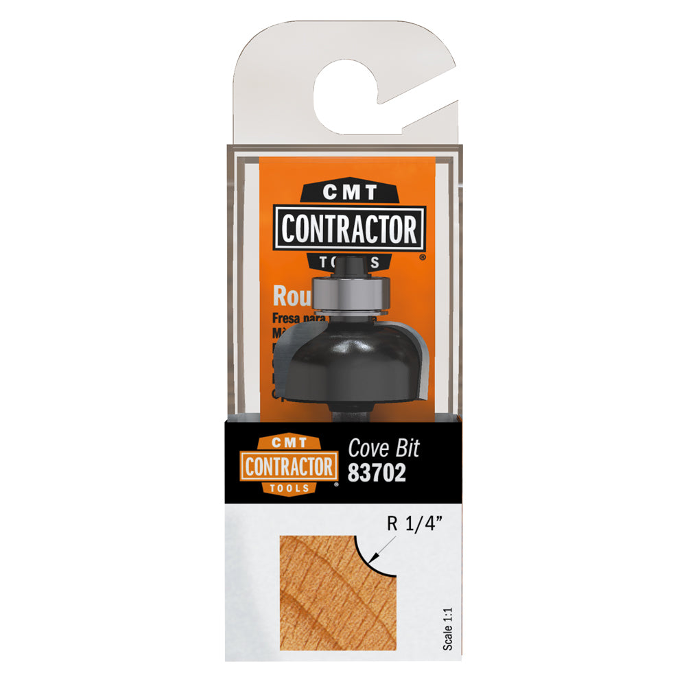 Contractor Cove Router Bit | 1/4" Shank