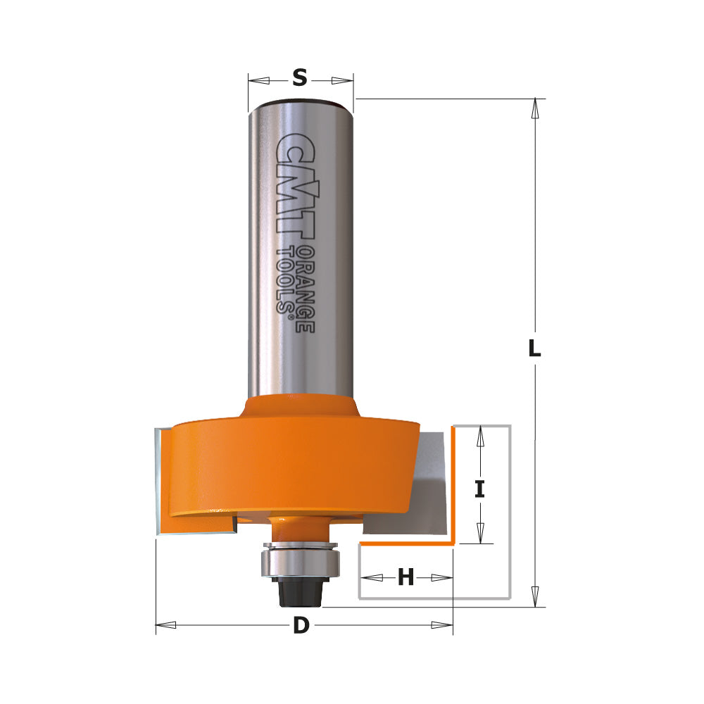 Rabbeting Router Bit with Bearing