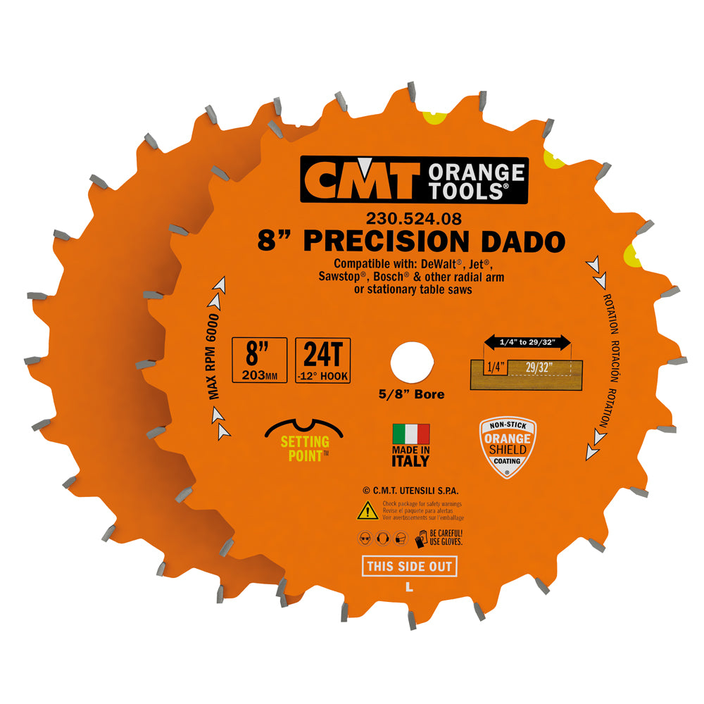 Precision Dado Blade Set | 8"