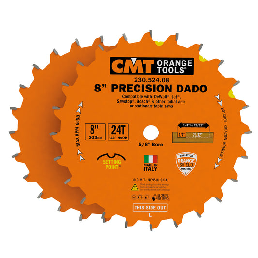 Precision Dado Blade Set | 8"