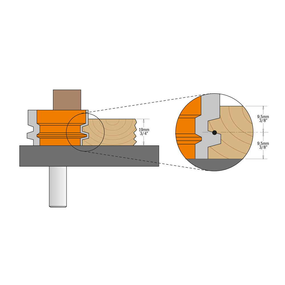 Reverse Glue Joint Router Bit