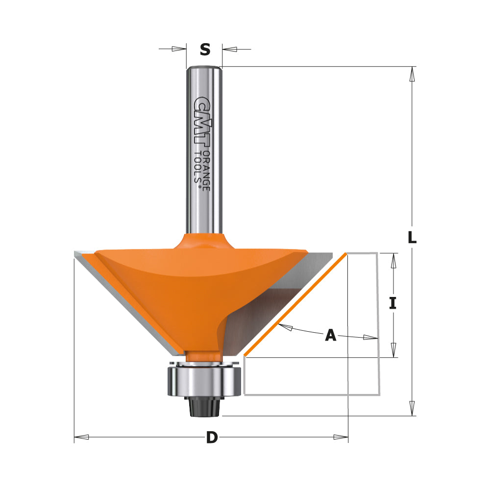 Chamfer Router Bits | 1/4" Shank