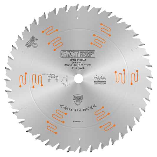 Chrome Industrial General Purpose Blade | 10" 40 Tooth
