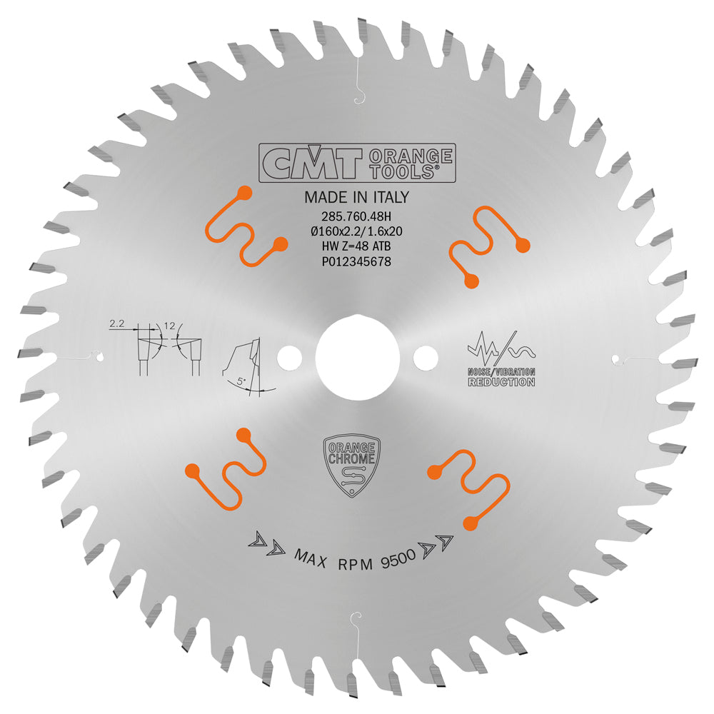 Industrial Low Noise Chrome Saw Blade | 10" 60 Tooth