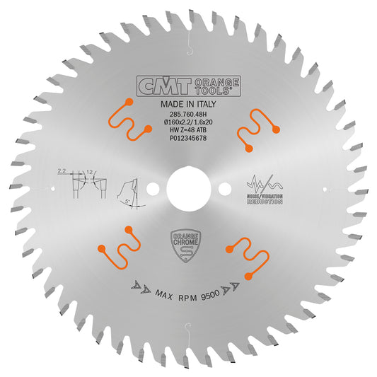 Industrial Low Noise Chrome Saw Blade | 10" 60 Tooth