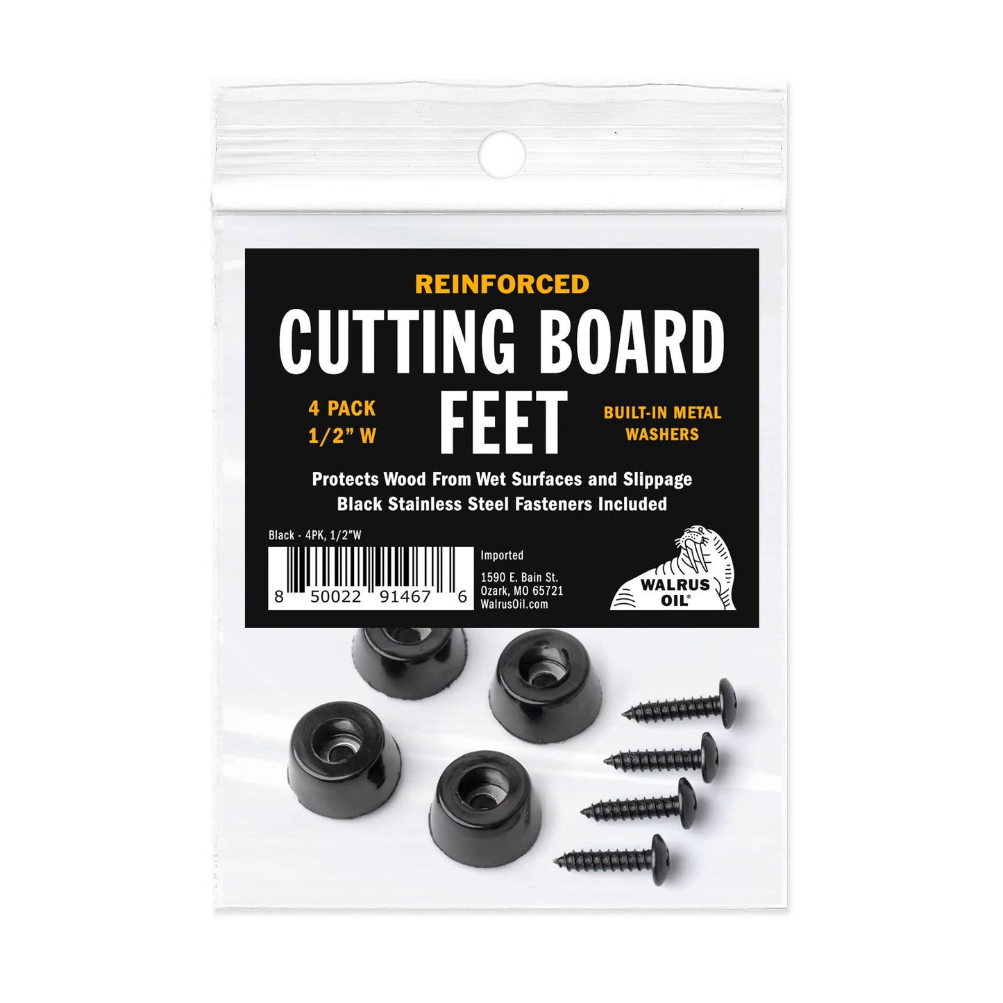Cutting Board Feet: Black
