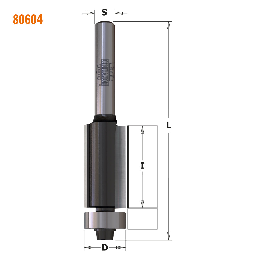 Contractor Flush Trim Router Bit | 1/2" Diameter