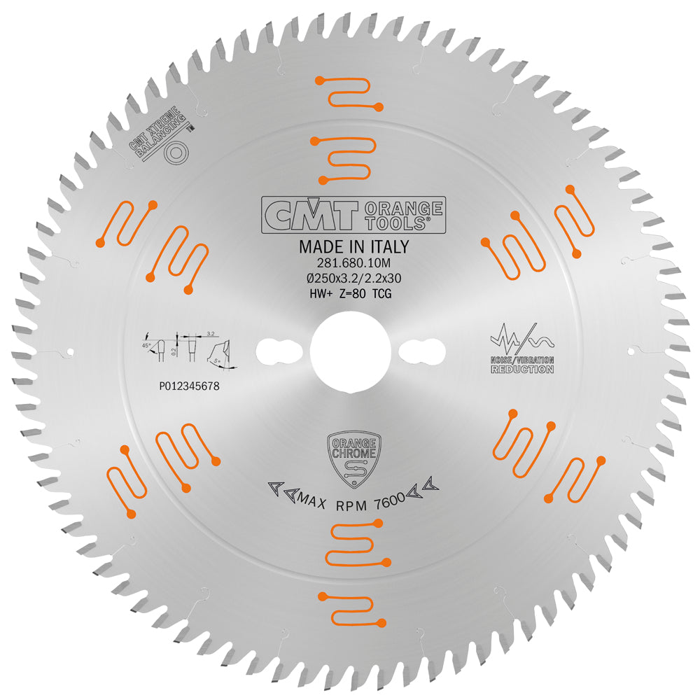 Saw Blade for Single-Sided Laminate & Melamine | 10" 80 Tooth