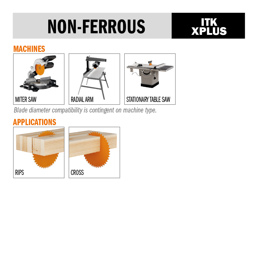 ITK-XPlus Non-Ferrous Metal and Composite Decking Saw Blade