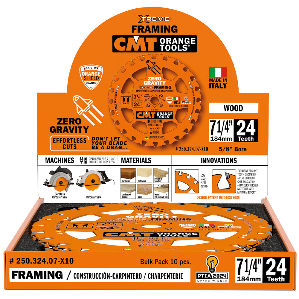Zero Gravity Extreme Framing Blade | 7-1/4" 24 Tooth