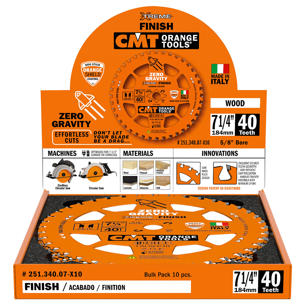 Zero Gravity Extreme Framing Blade | 7-1/4" 40 Tooth