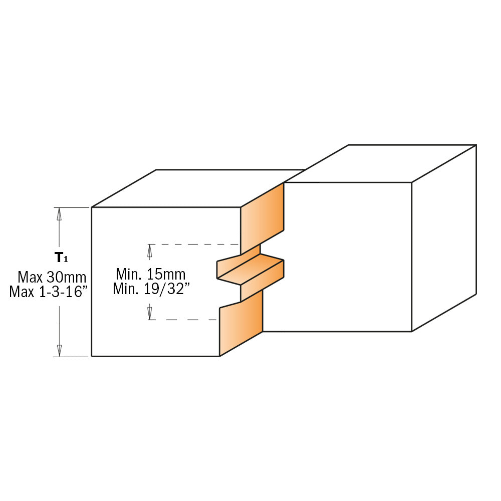 Reverse Glue Joint Router Bit