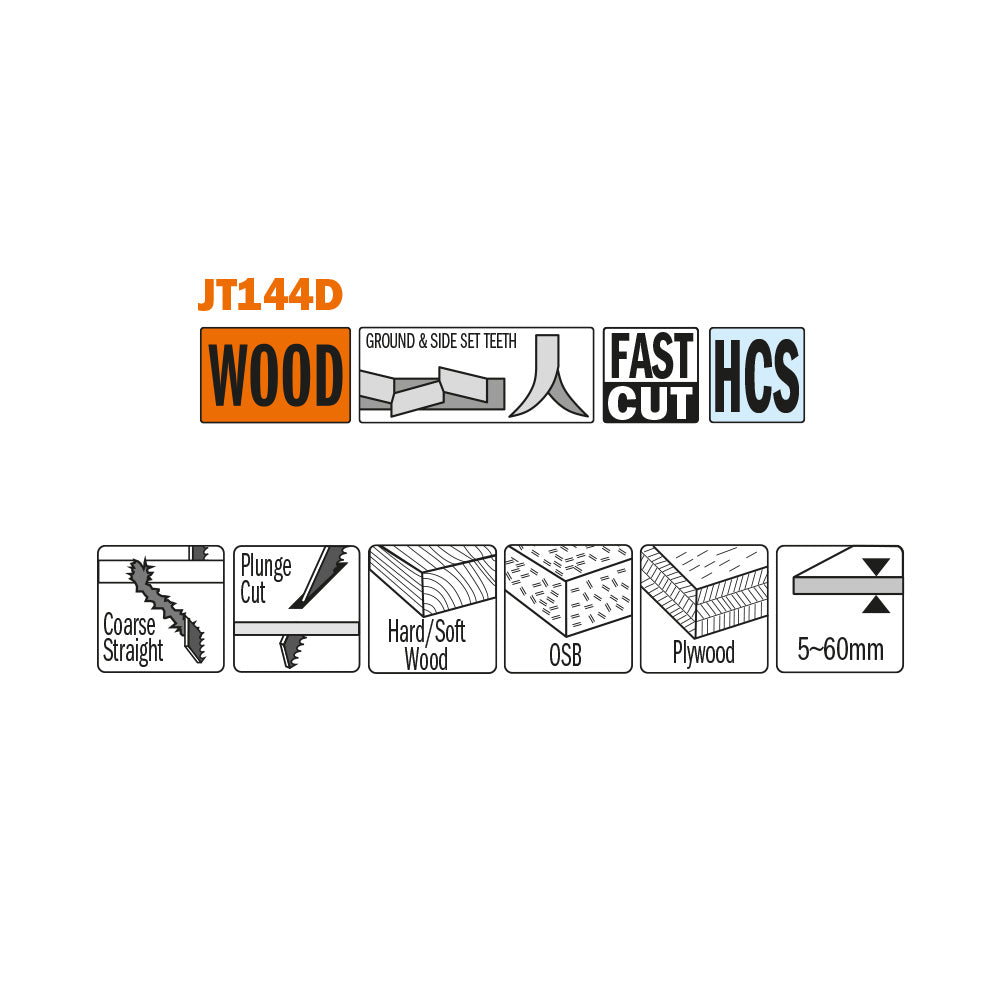 Jig Saw Blades Wood/Course Straight | 5ct