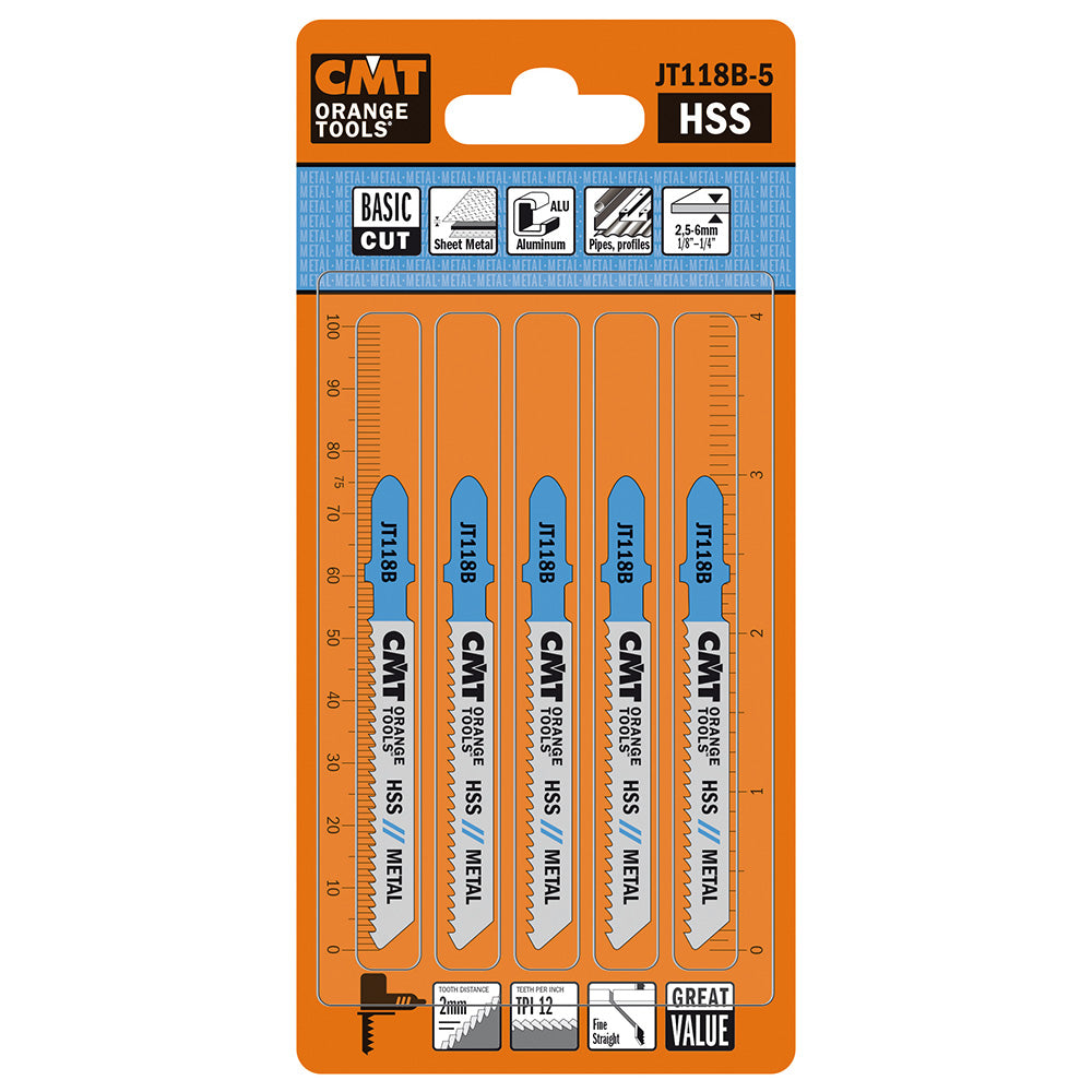 Jig Saw Blades Metal/Fine Straight | 5ct