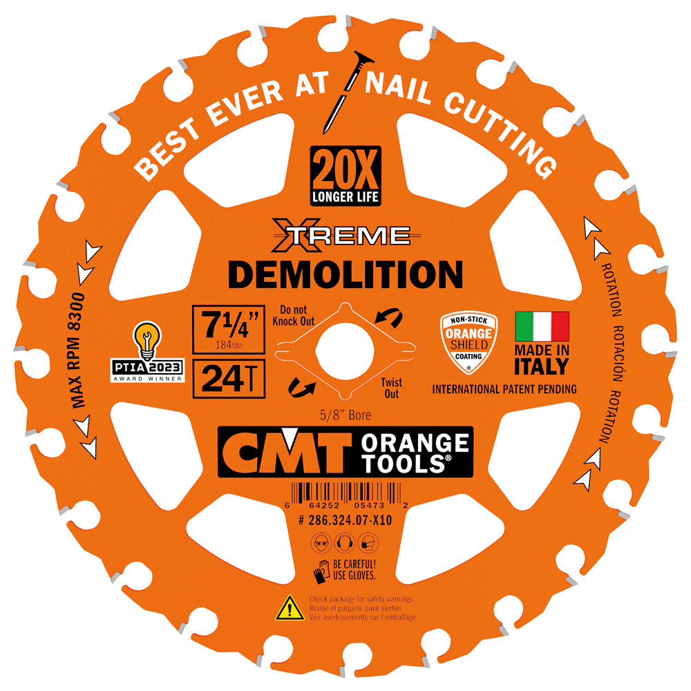 Carbide Tipped Xtreme Demolition Blade | 7-1/4" 24Tooth