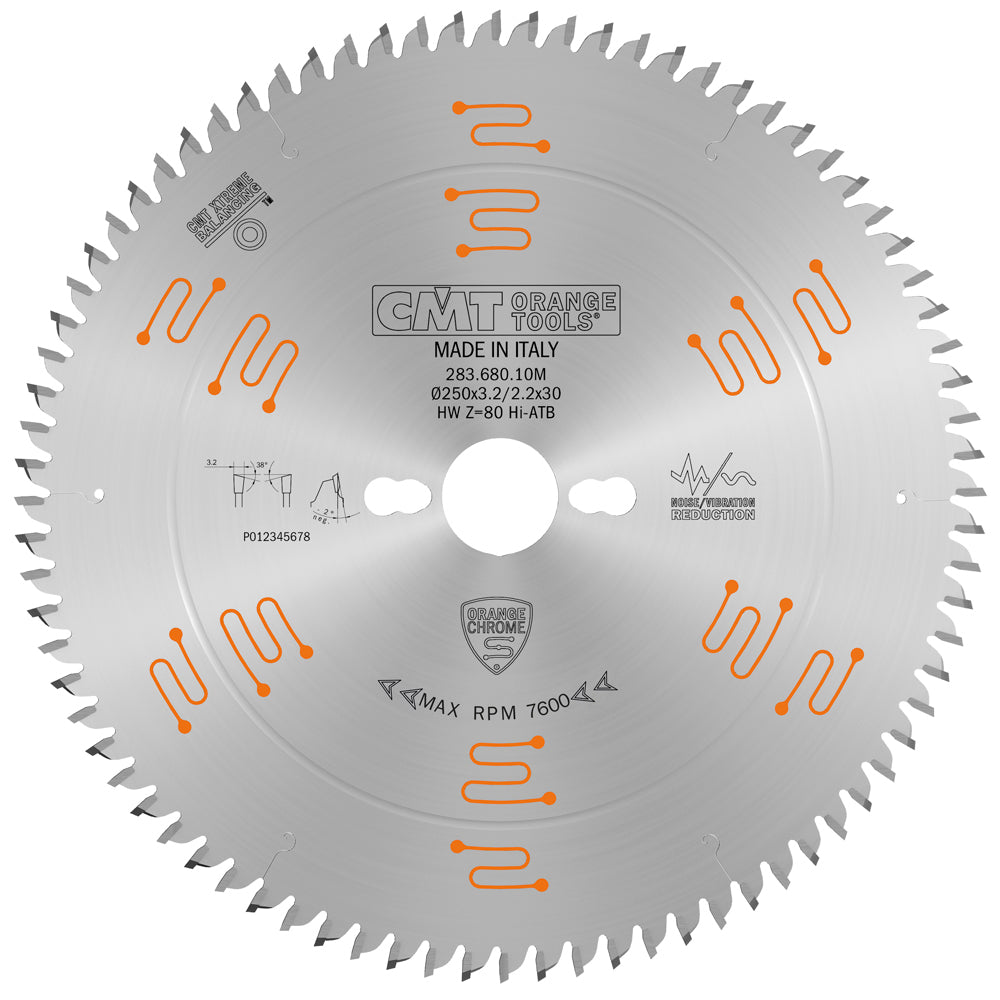 Chrome Coated Ultimate Plywood & Melamine Blade | 12" 96 Tooth