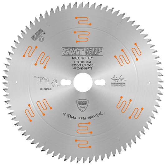 Chrome Coated Ultimate Plywood & Melamine Blade | 12" 96 Tooth