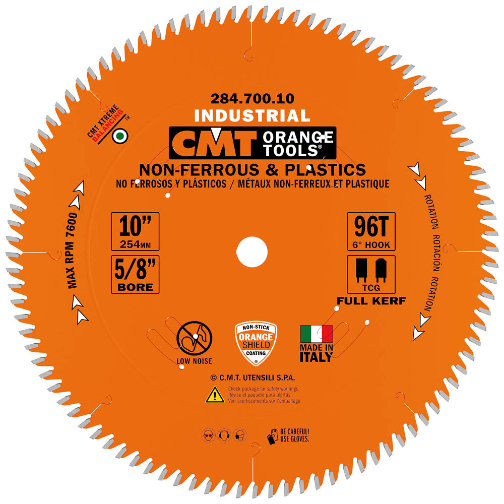 Industrial Thin Non-Ferrous Metal & PVC Blade | 10" 96 Tooth