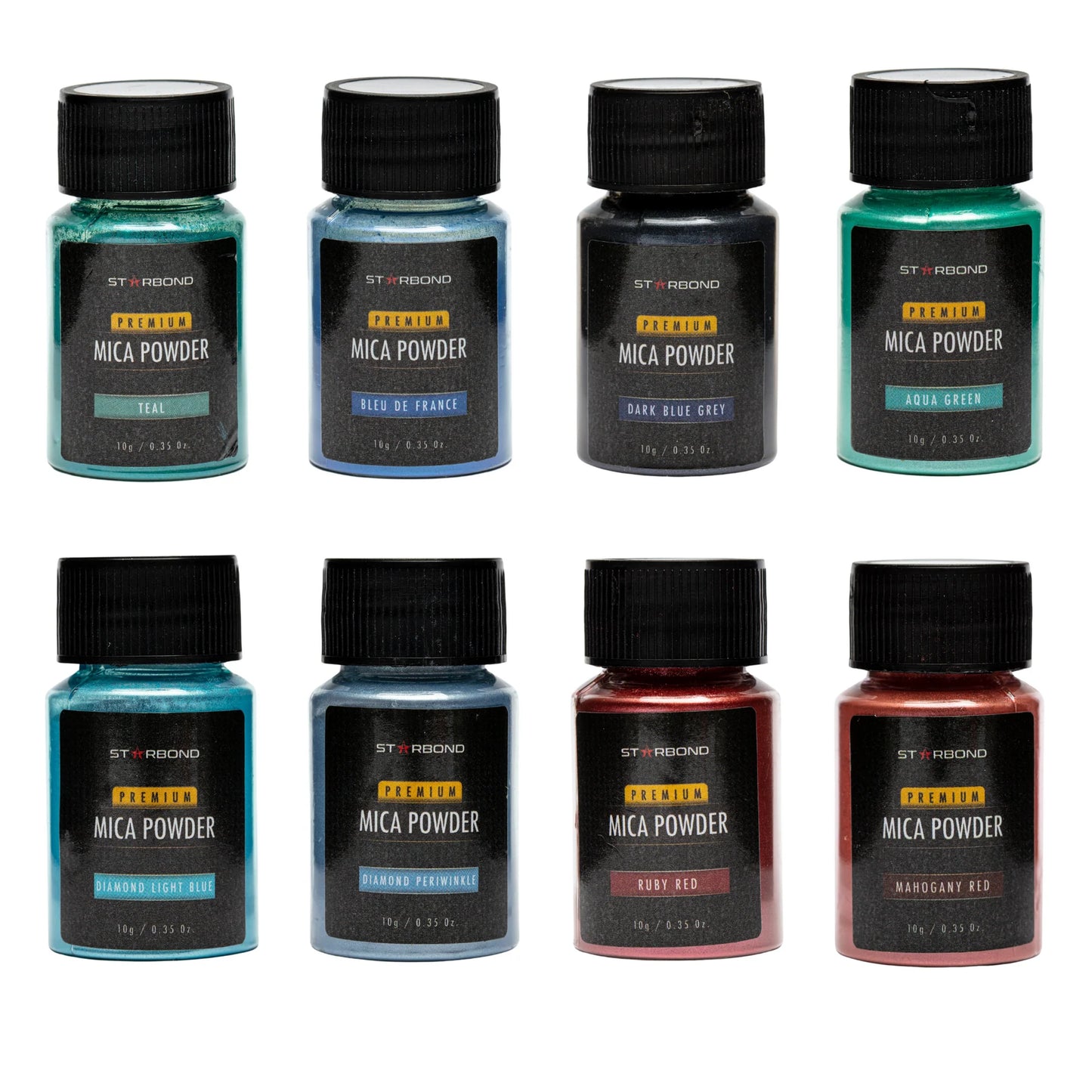 Mica Powder Set | 24 Colors (10 g Bottles)