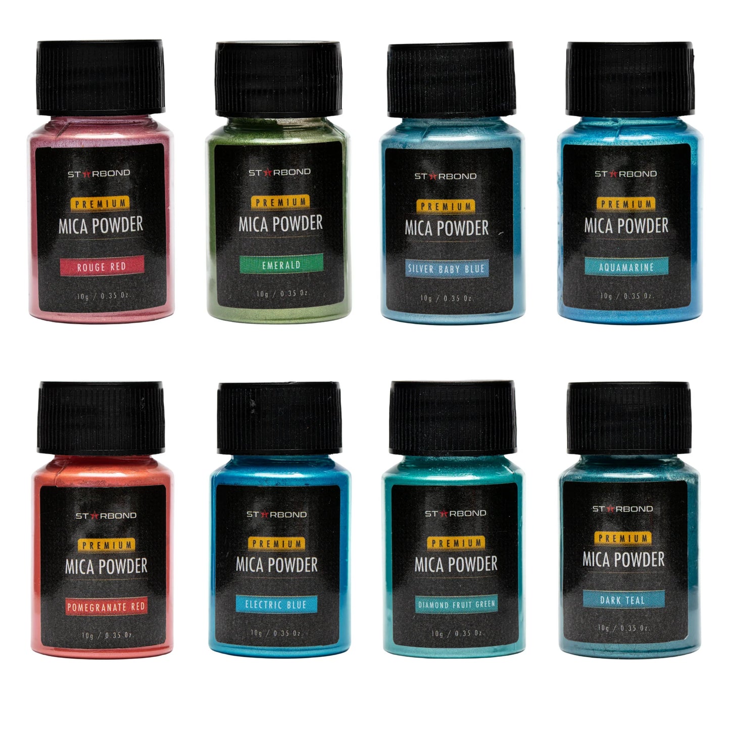 Mica Powder Set | 24 Colors (10 g Bottles)