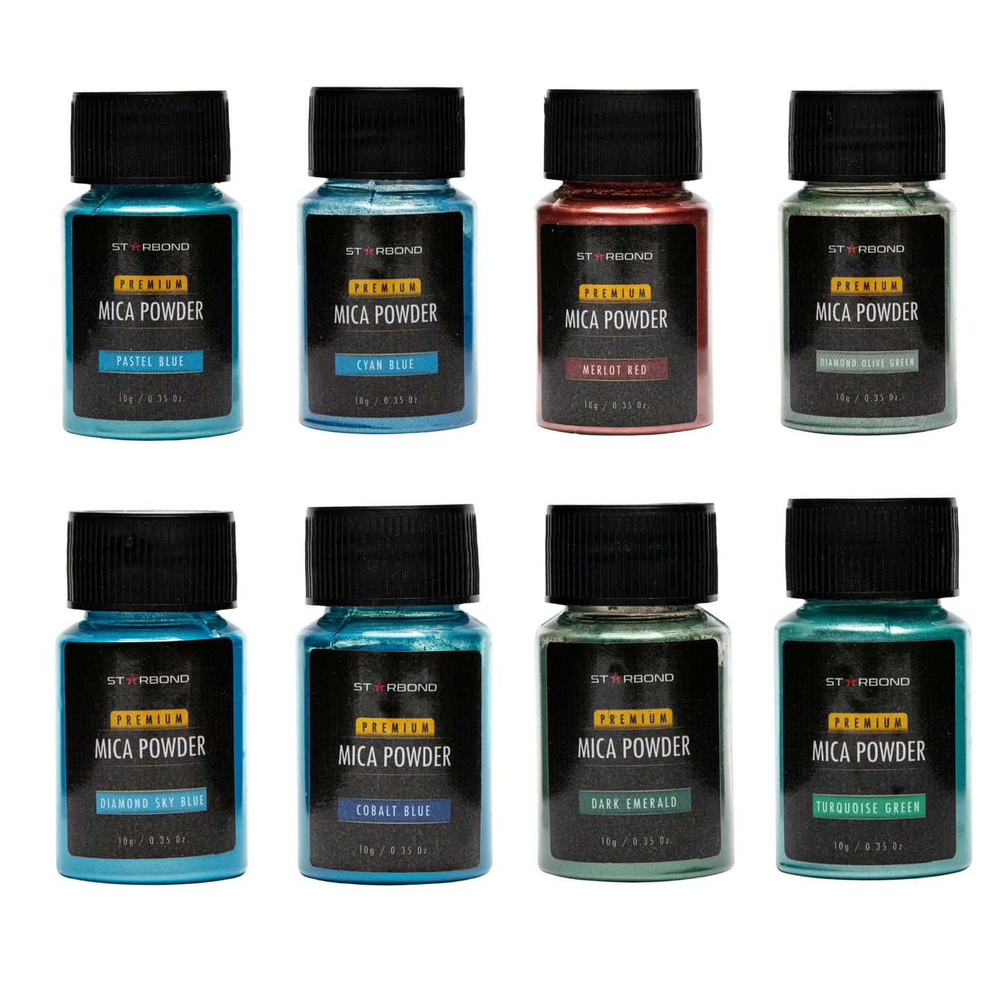 Mica Powder Set | 24 Colors (10 g Bottles)