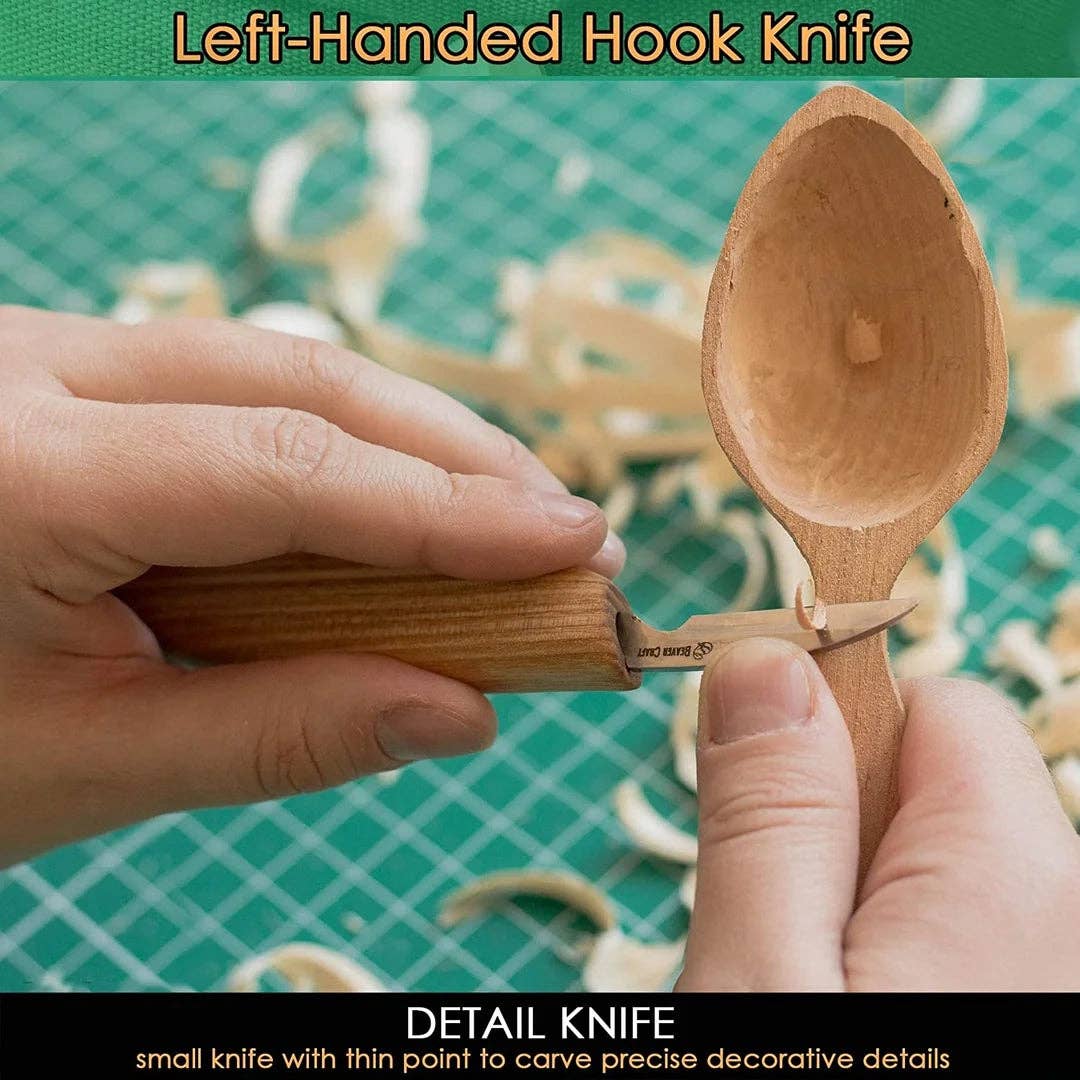 Wood Carving Tool Set for Spoon Carving (Left handed)