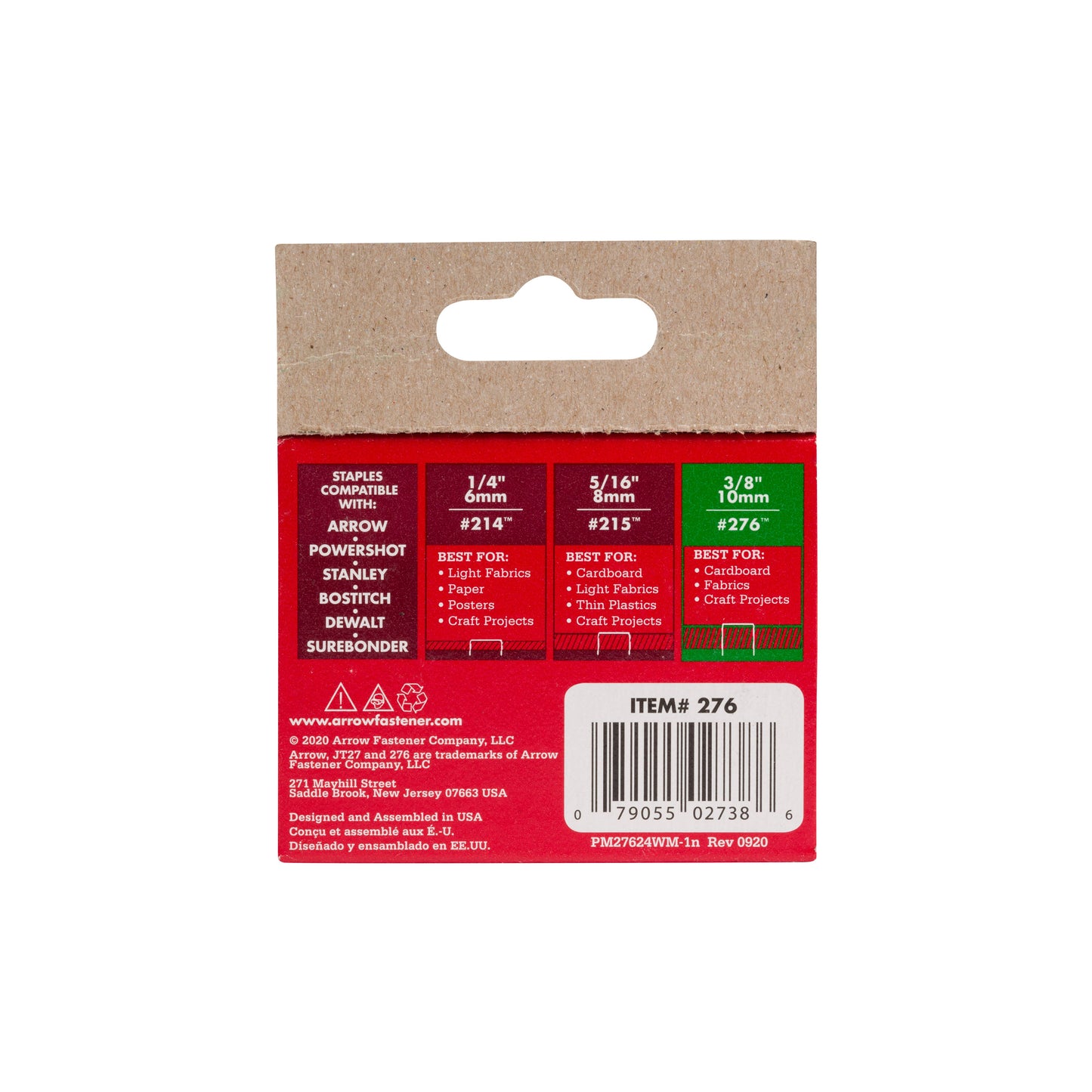 Light Duty Craft Staples, 3/8" x 7/16" | 1000ct