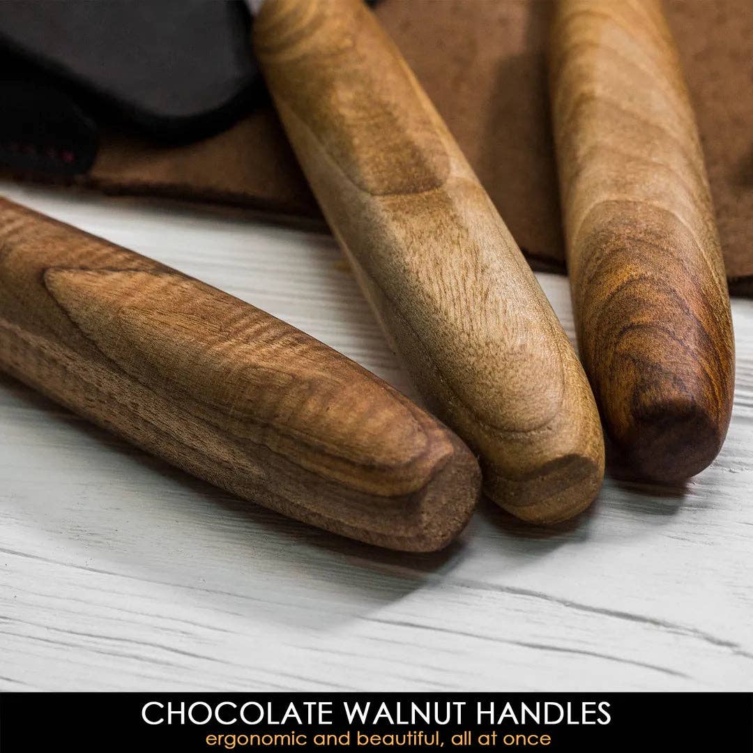 Premium Whittling Set With Walnut Handles