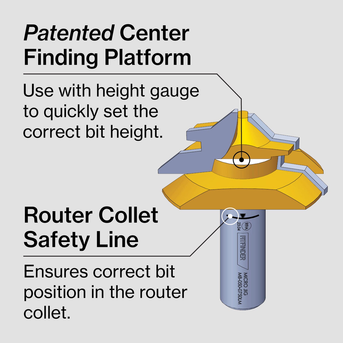 FitFinder Lock Miter Bit | 1/2" Shank