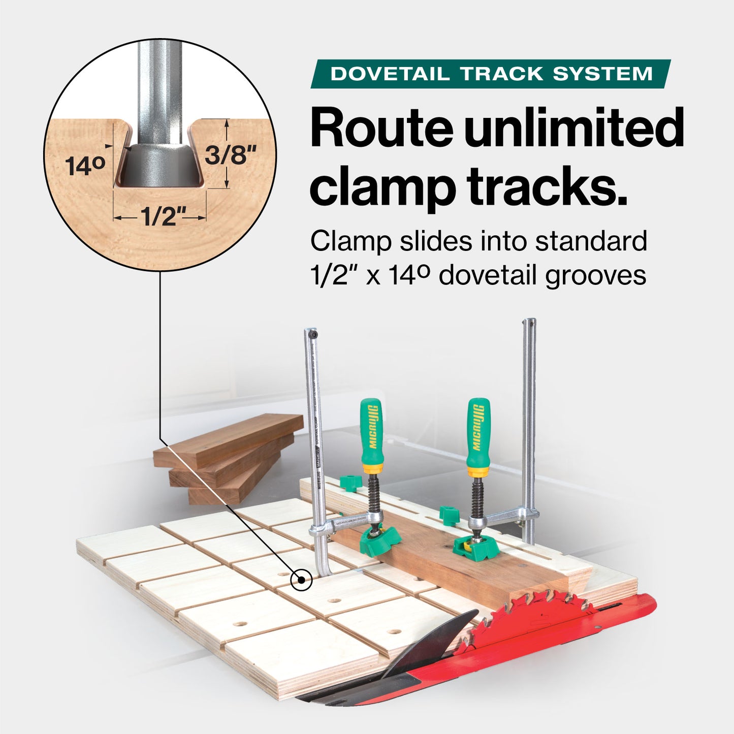 MATCHFIT Dovetail Track Clamp