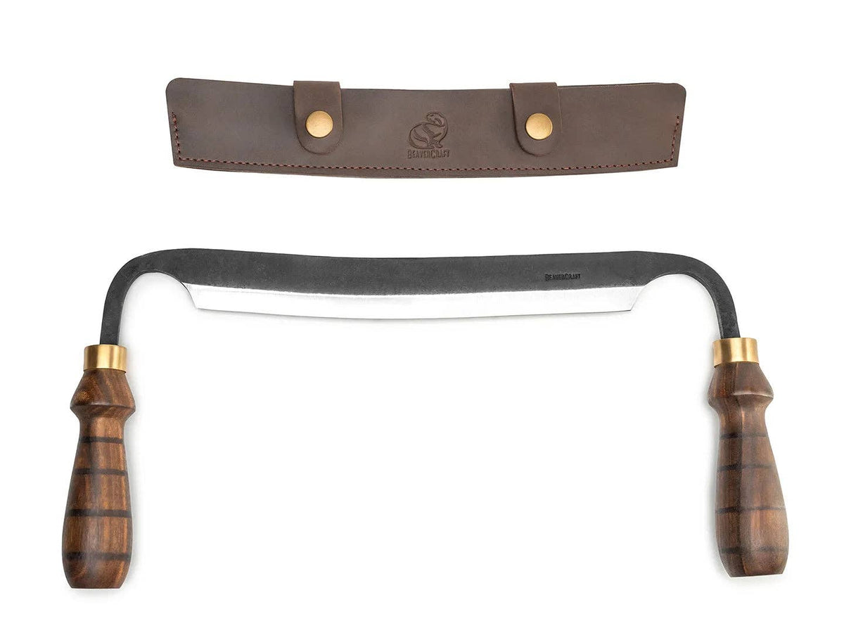 DK4S – Hand-Forged Drawknife with Leather Sheath
