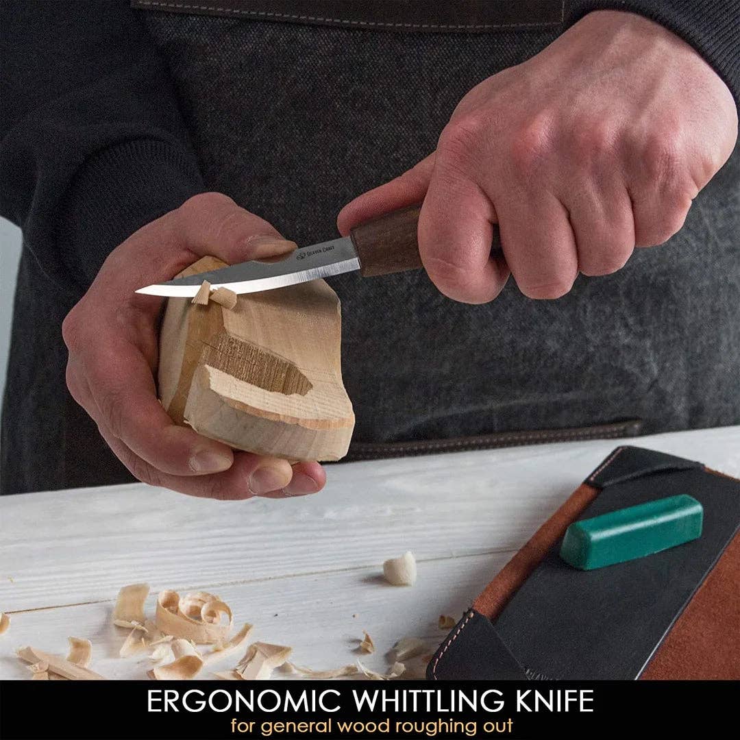 Premium Spoon Carving Set With Walnut Handles