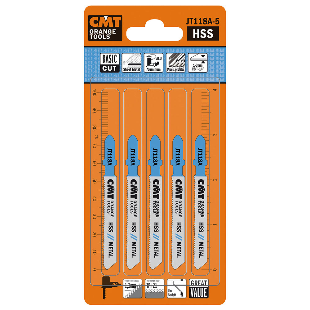 Jig Saw Blades Metal/Fine Straight | 5ct
