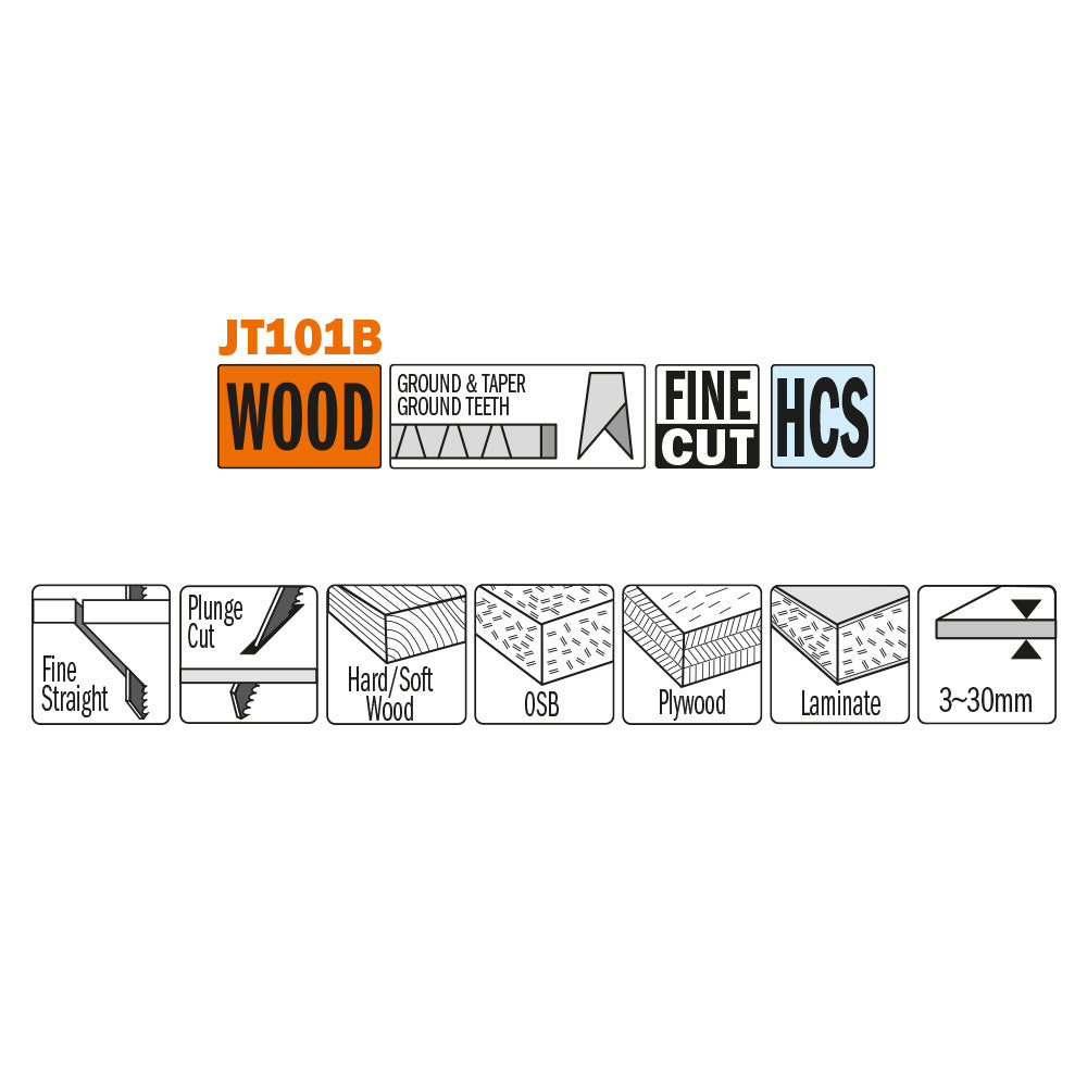 Jig Saw Blades Wood/Fine Straight | 5ct