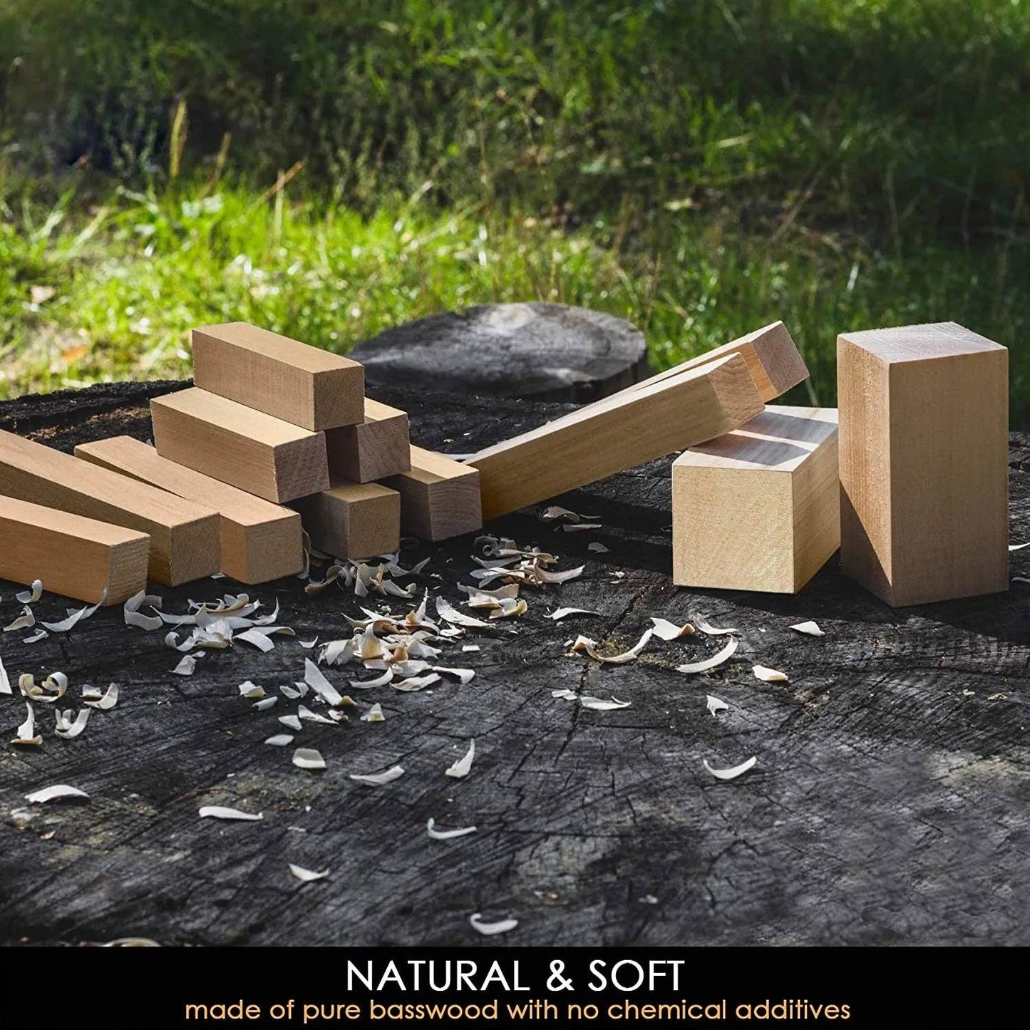Set of Basswood Carving Blocks | 12pcs