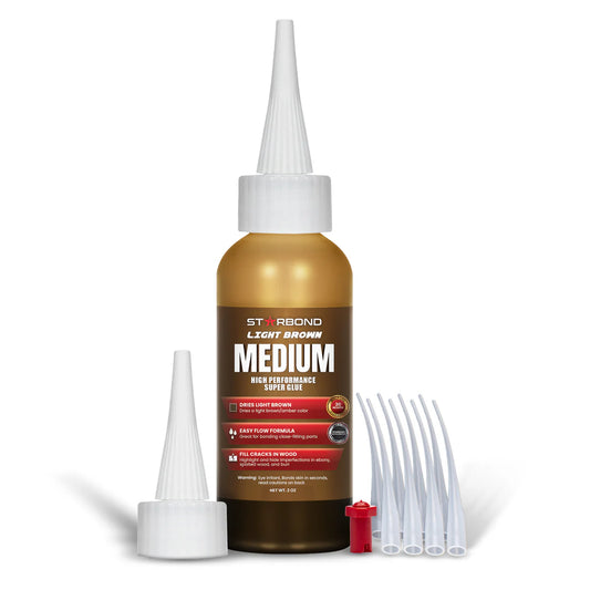 Light Brown Medium CA Super Glue | 2oz