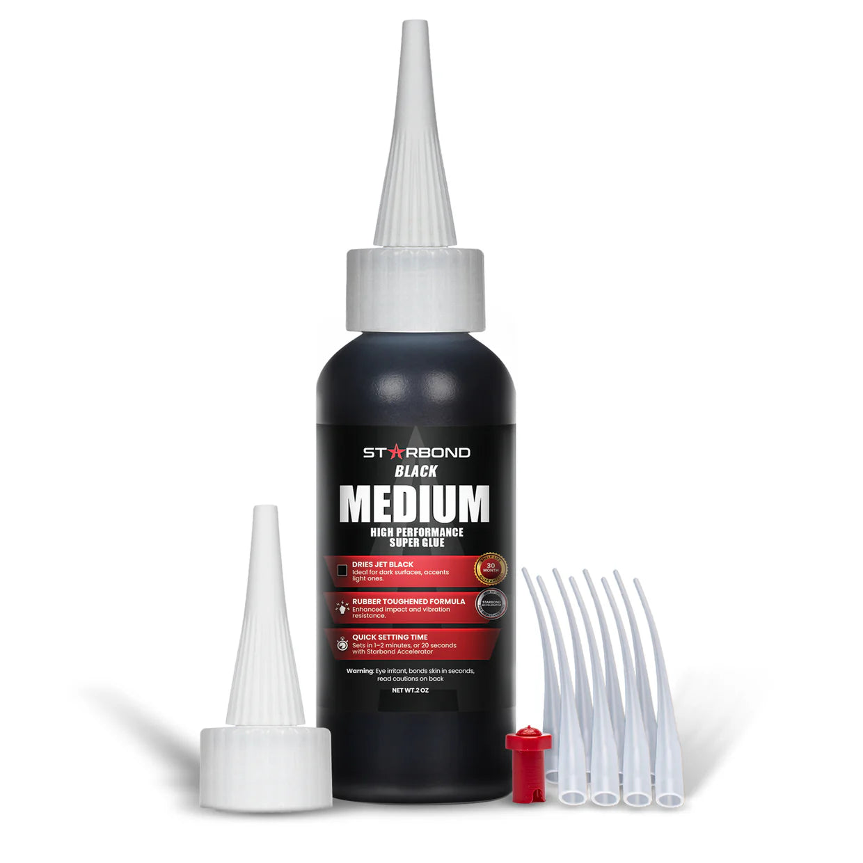 Black Medium CA Super Glue | 2oz