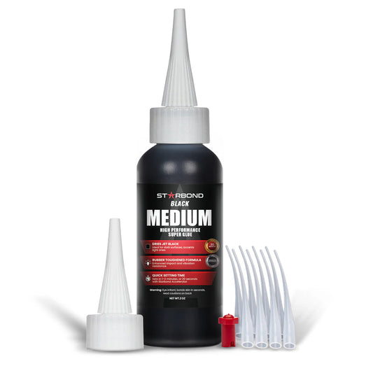 Black Medium CA Super Glue | 2oz