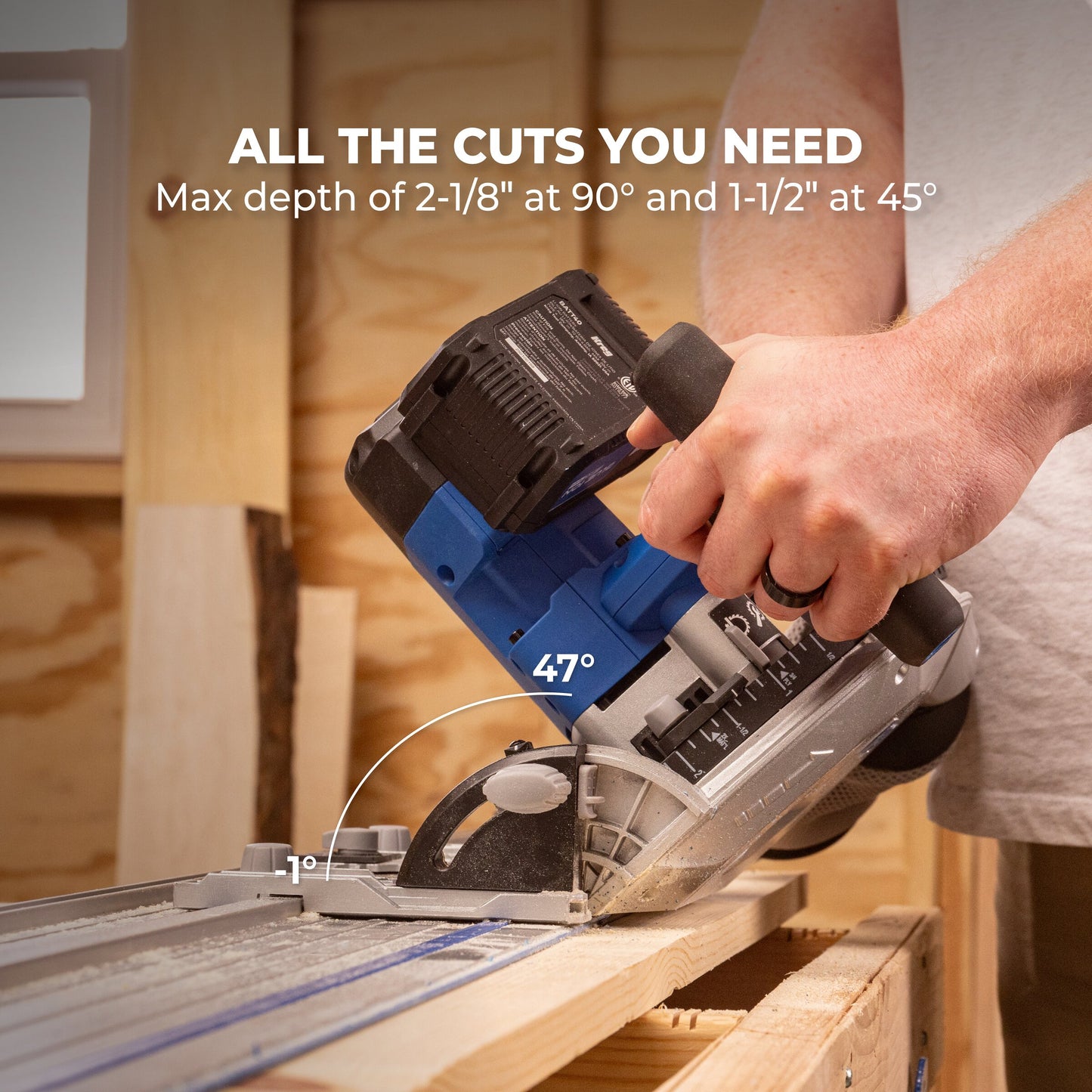 20V Ionic Drive™ 6 1/2" Plunge-Cut Track Saw Kit