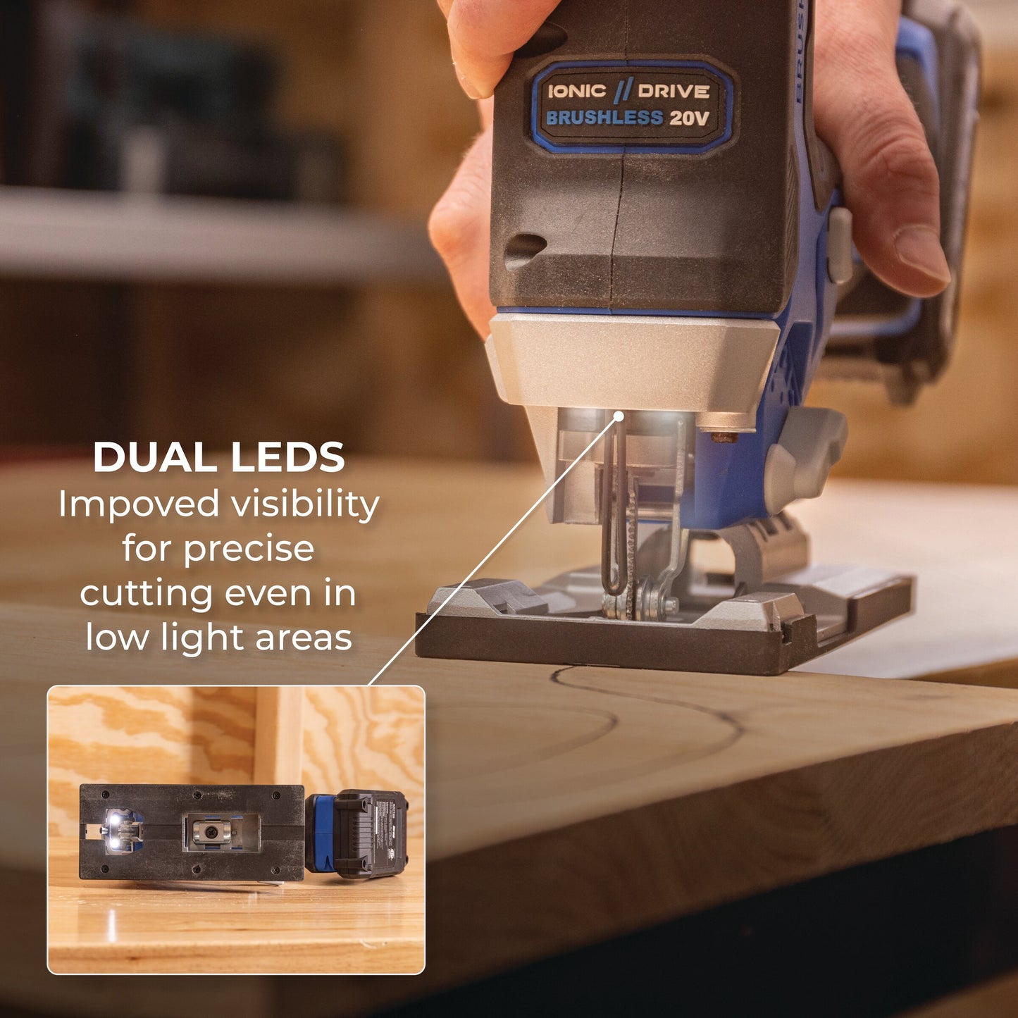 20V Ionic Drive™ Barrel Grip Jigsaw (Tool Only)