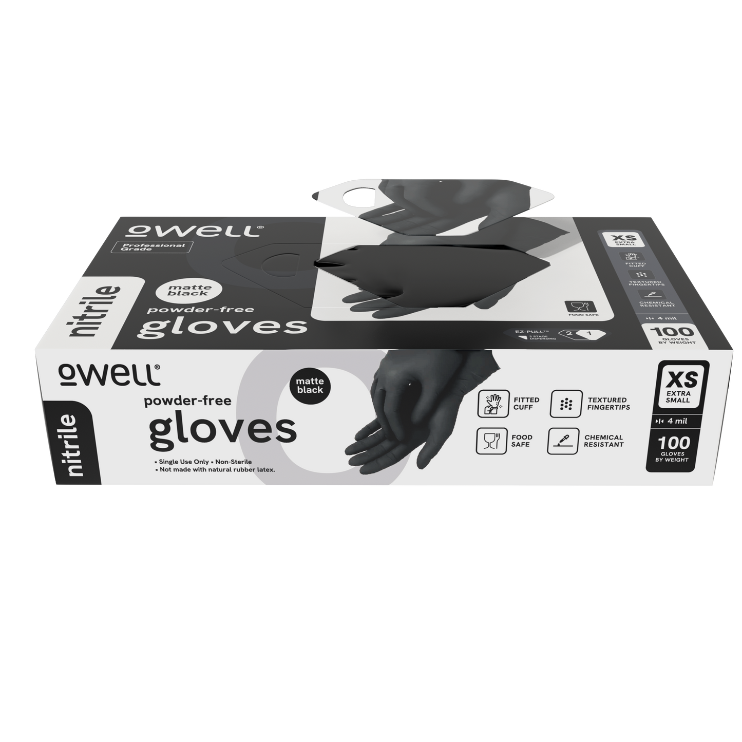 Black 4mil Nitrile Disposable Gloves (100 Count)
