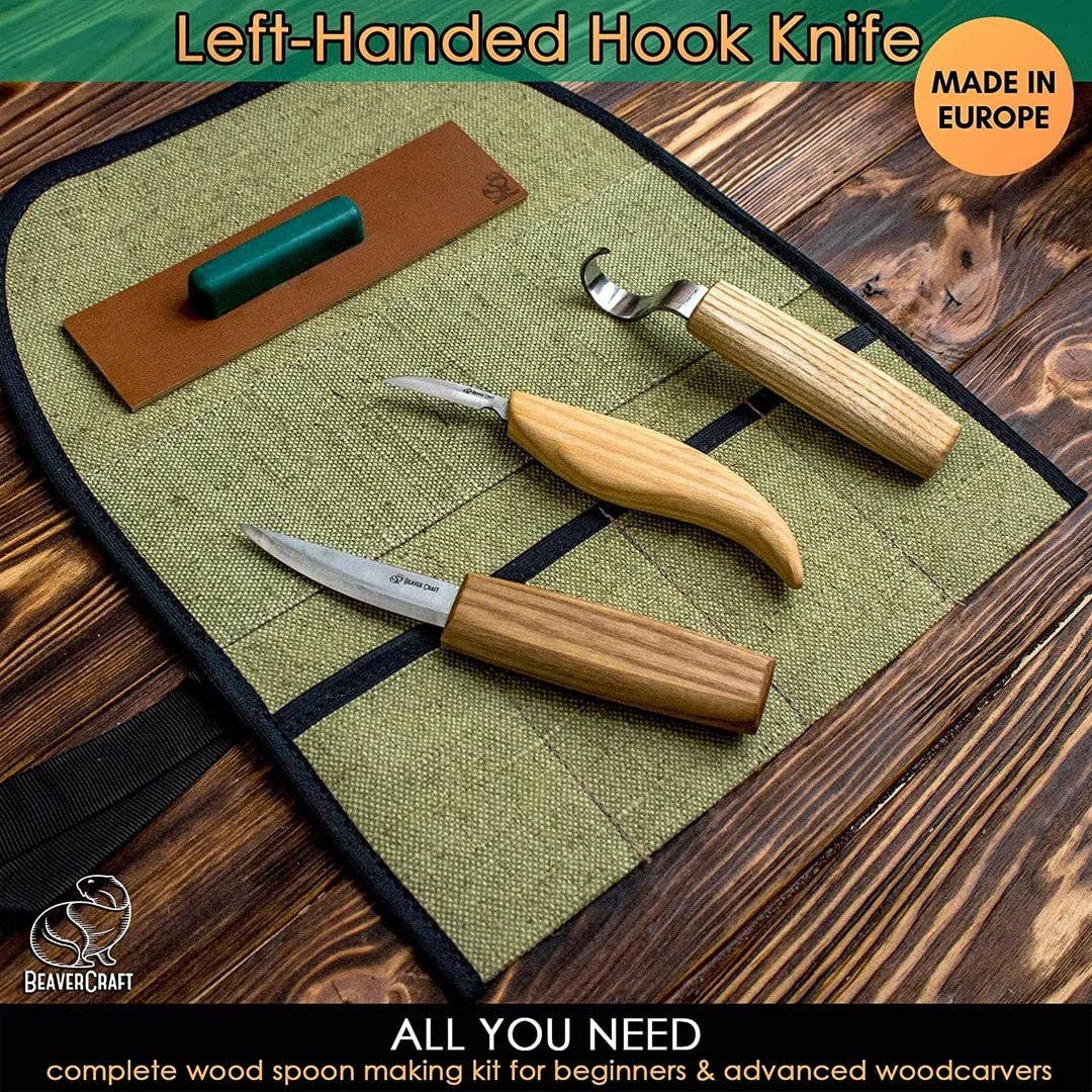 Wood Carving Tool Set for Spoon Carving (Left handed)