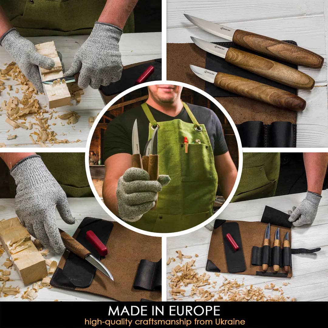 Premium Whittling Set With Walnut Handles