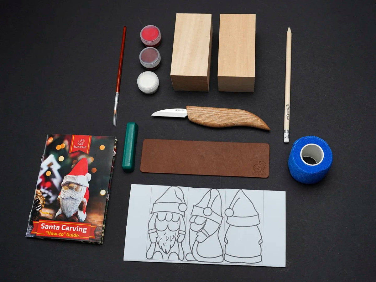 DIY06 - Santa Carving Kit - Complete Starter Whittling Kit
