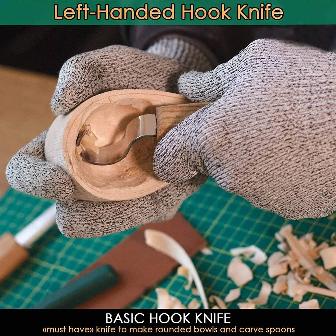 Wood Carving Tool Set for Spoon Carving (Left handed)