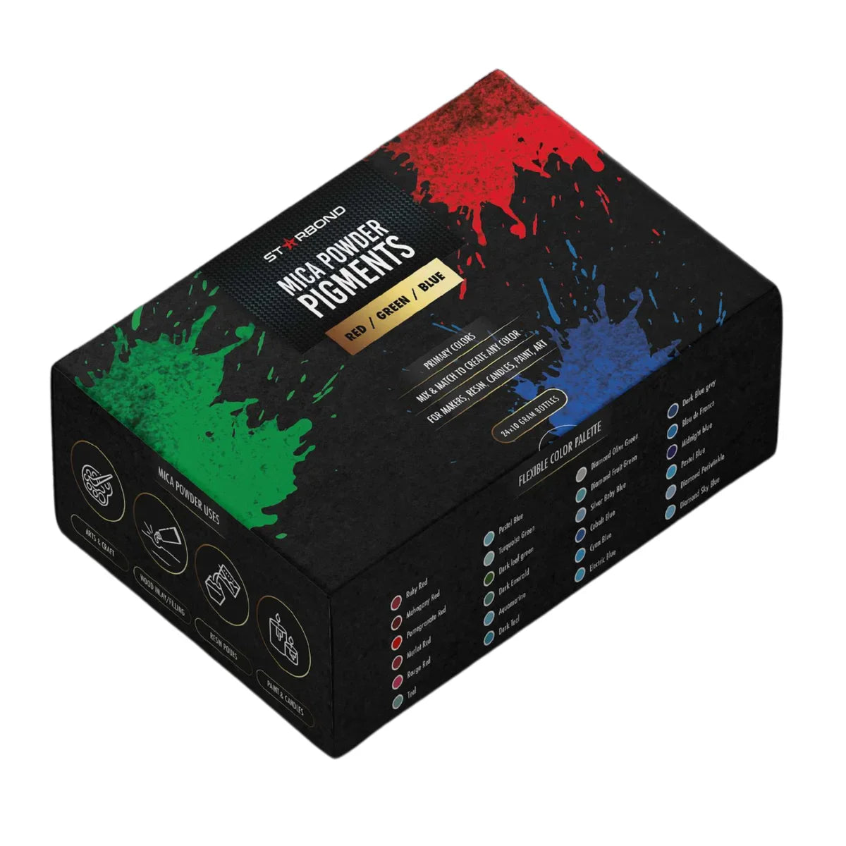 Mica Powder Set | 24 Colors (10 g Bottles)
