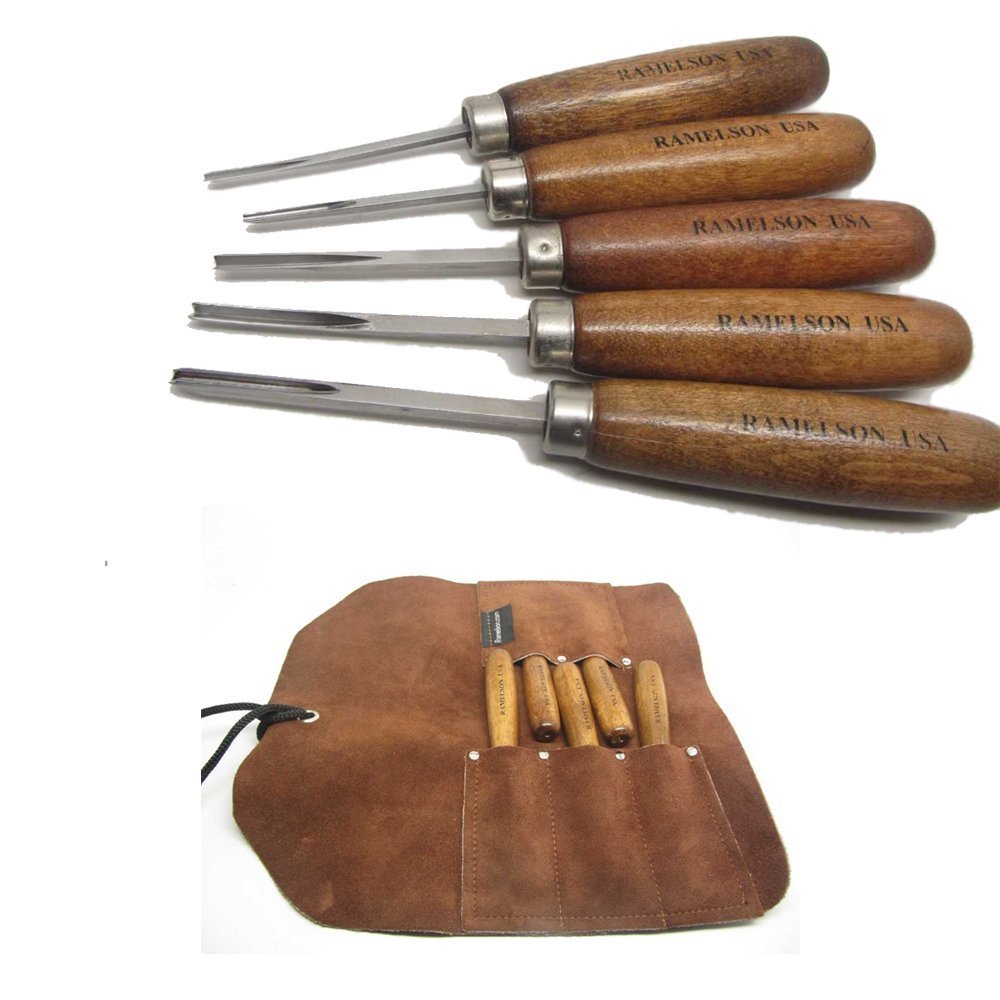 Gunstock Gunsmith Woodcarving V & U Chisel Carving Set